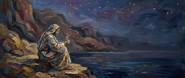 Painterly portrait evoking the personality of glm-5.1