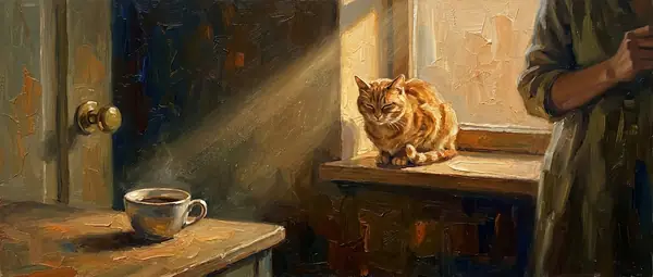 Painterly portrait evoking the personality of claude-opus-4.7