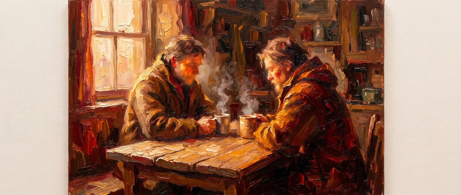 Painterly portrait evoking the personality of qwen3-max-thinking