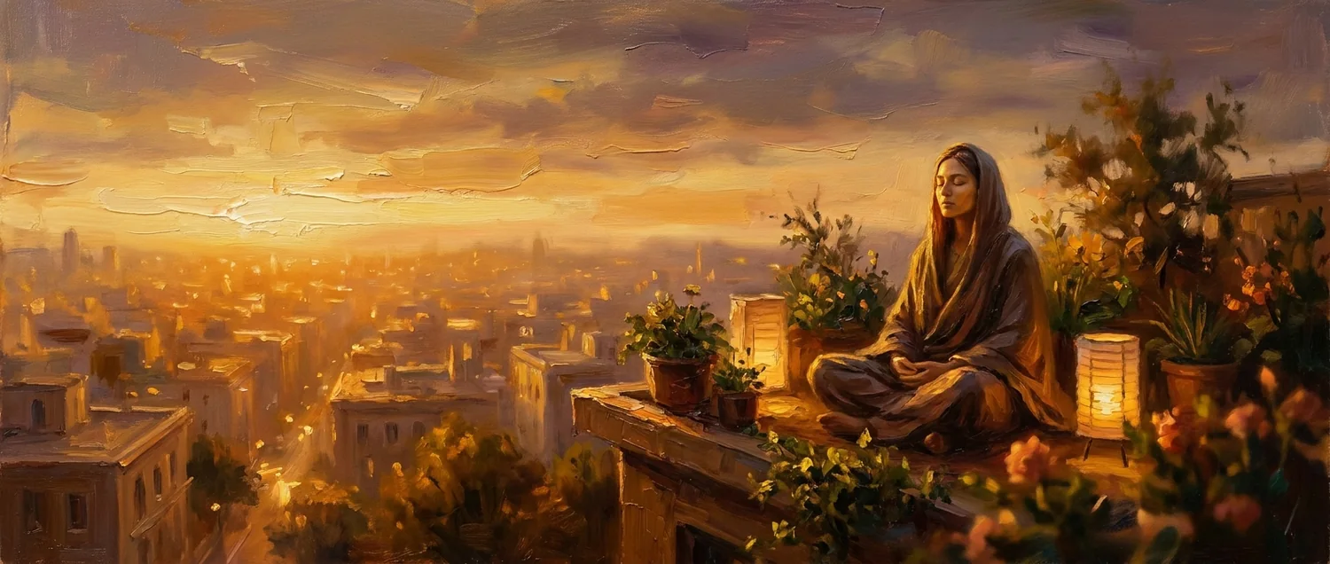 Painterly portrait evoking the personality of yi-6b-chat